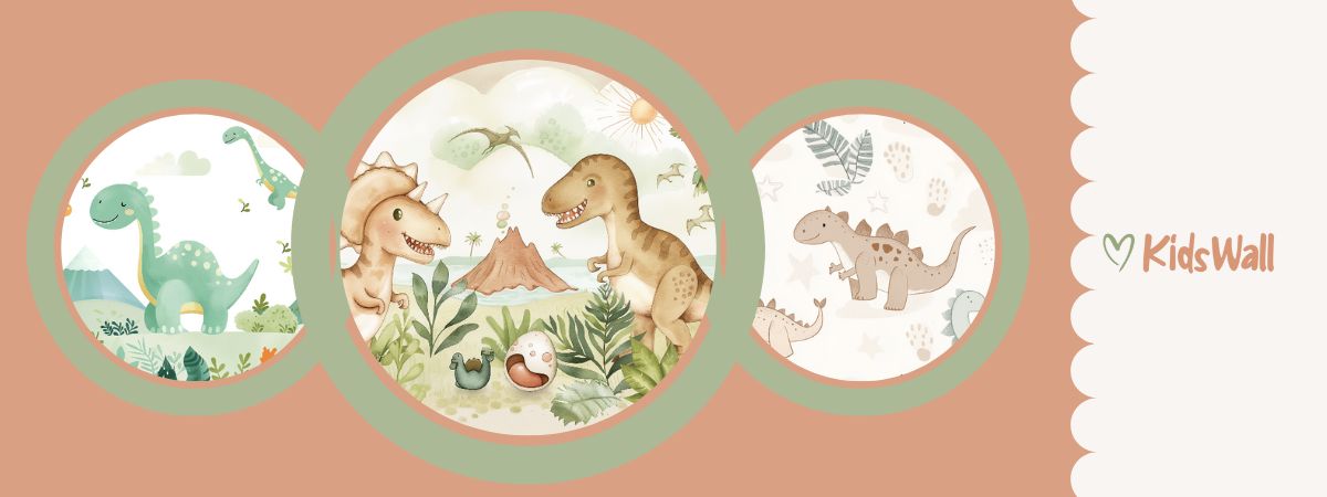 papier peint dinosaure quel âge chambre enfant