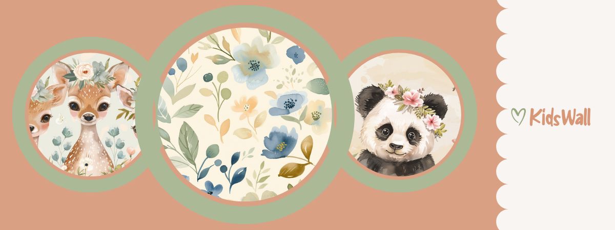 papier peint fleuri ou animalier tendances deco enfants
