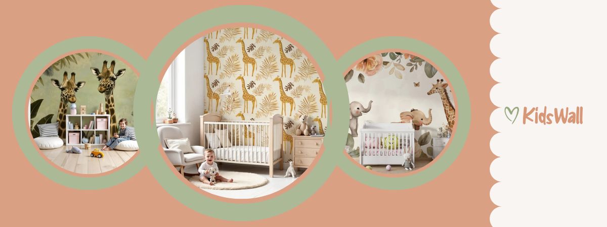 papier peint girafe quelle deco pour chambre enfant