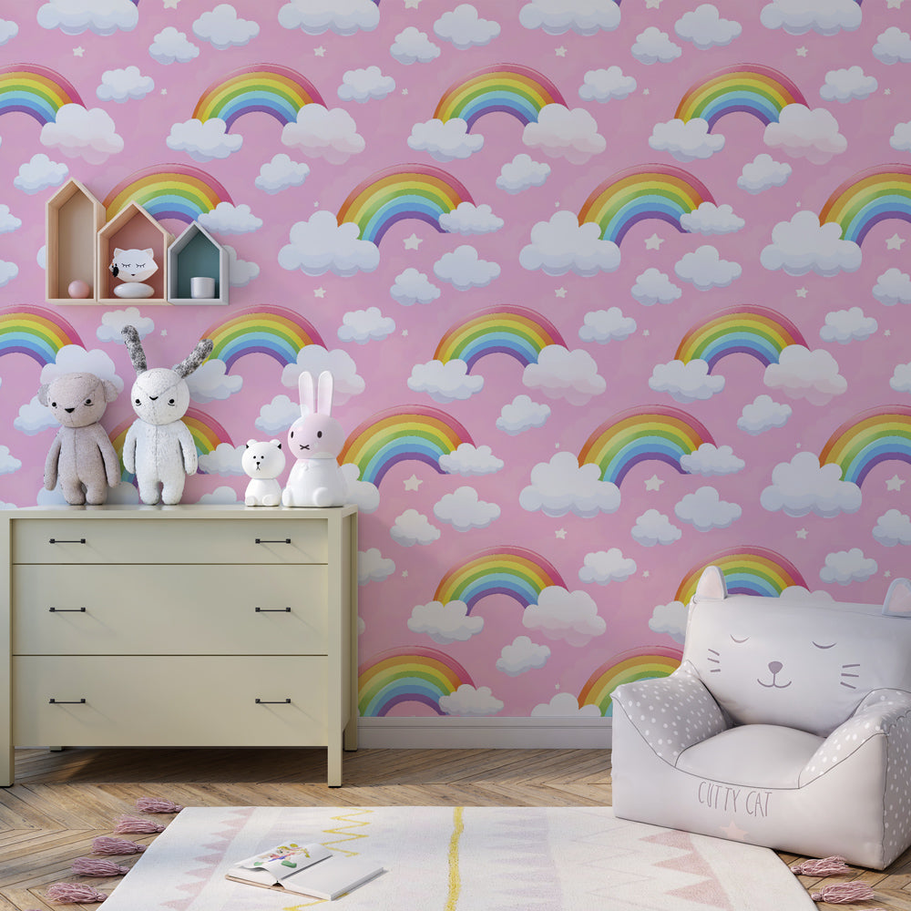 Papier peint arc-en-ciel