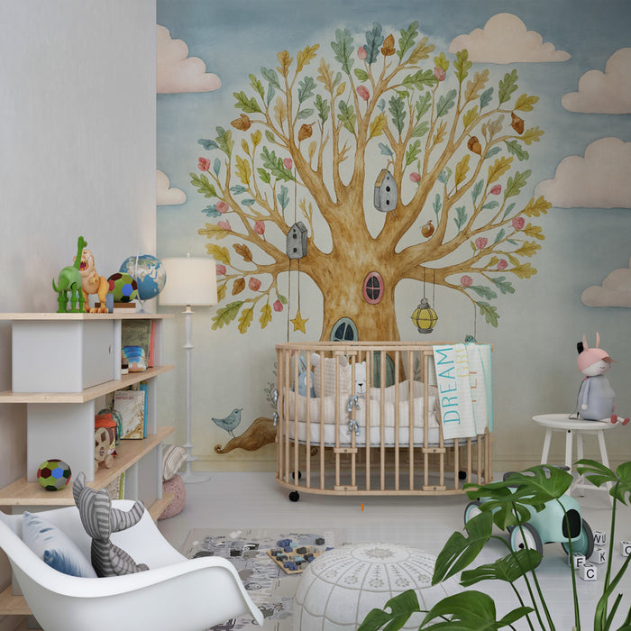 Baumtapete verzaubert | Märchenhafte Dekoration für das Kinderzimmer