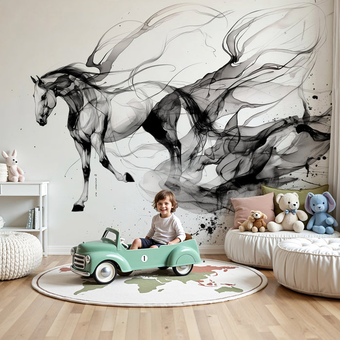 Papier peint artistique cheval | Стенна тапетна хартия с кон | Блясък на движение и плавност