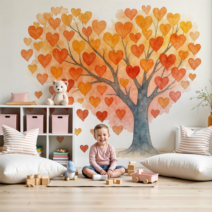 Tapet s Drebno Sartse | Romantichen Aquarelle Motiv