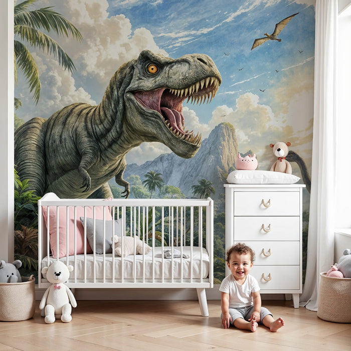 Papier peint dinosaure | Aventure préhistorique
