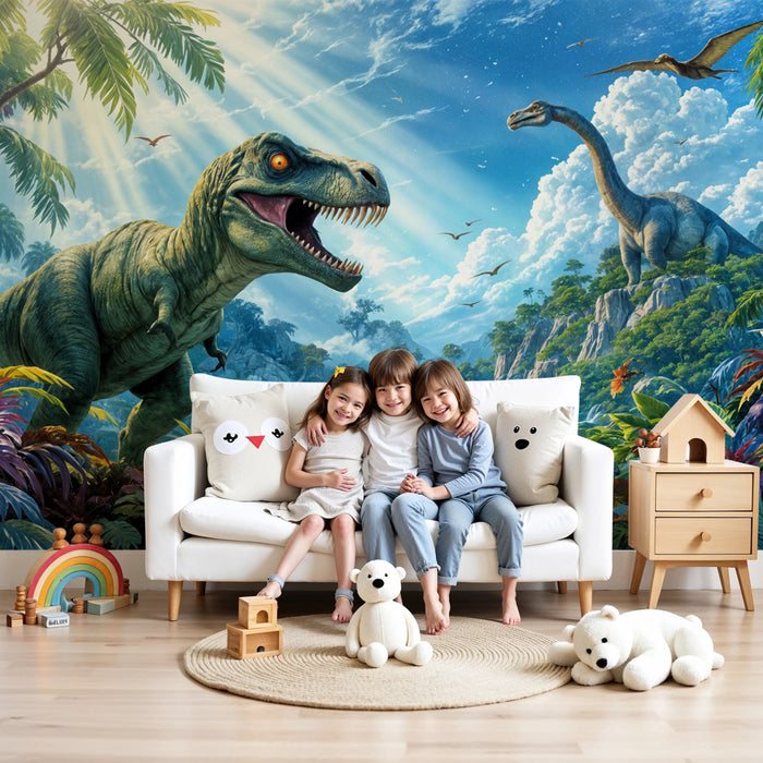 Papier peint dinosaure | Aventure jurassique vivante