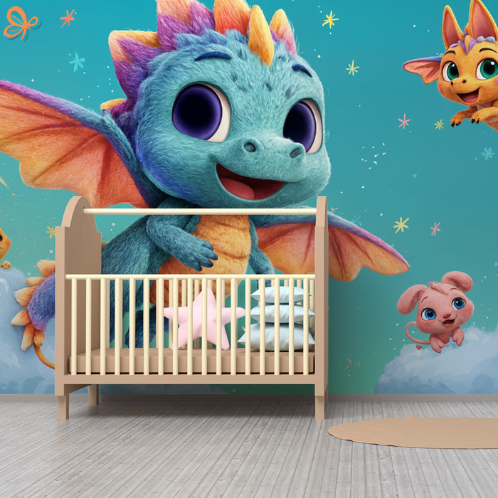 Papel de parede dragão fantasia | Universo Encantado