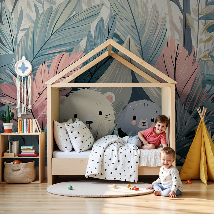 Papel de parede quarto bebê | Приключение в гората с очарователни мечки