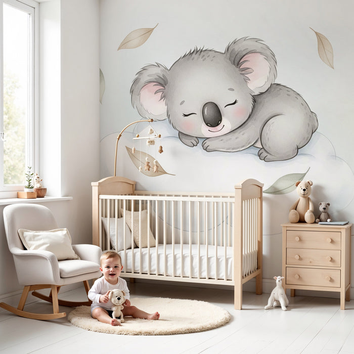 Lastenhuoneen tapetti | Nukkuva koala pilvellä