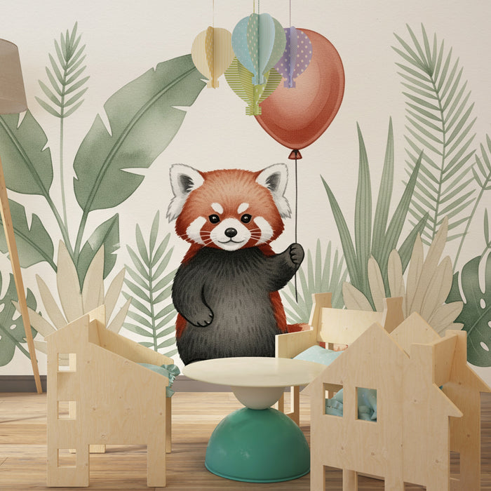 Papier de parede izba pre bábätká | Červený panda a exotické trhliny