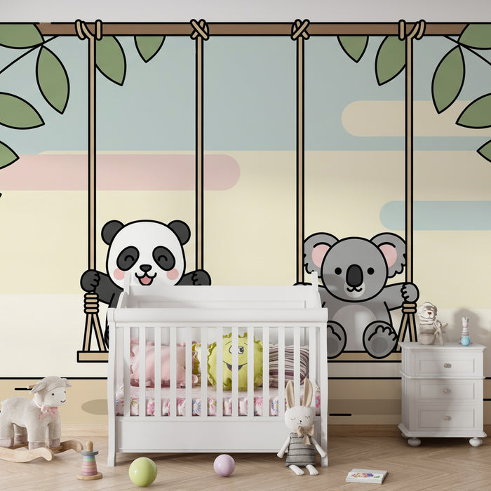 Paberi tapeet beebi tuba | Panda ja koalad kiiged