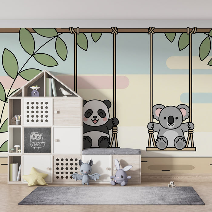 Paberi tapeet beebi tuba | Panda ja koalad kiiged