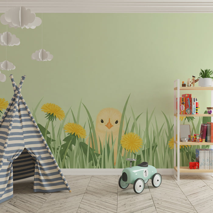 Papel de parede quarto bebê | Radovedna kokoš med regratom