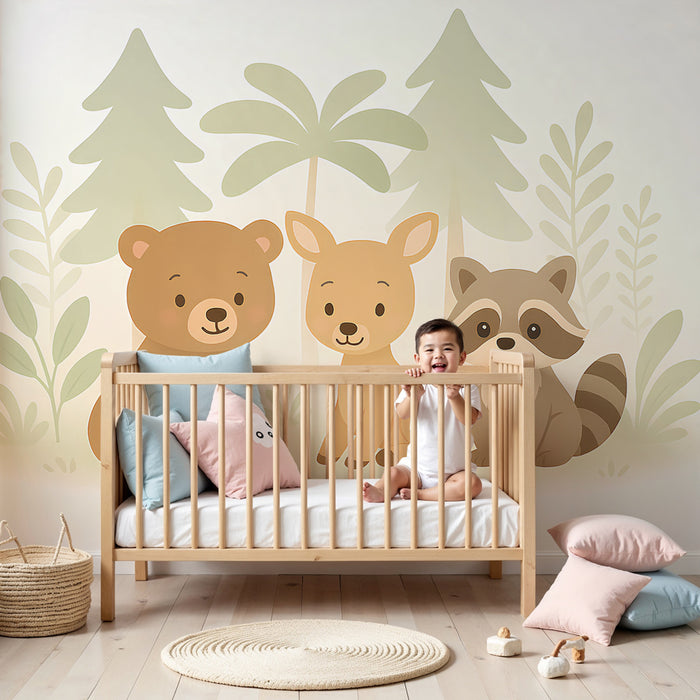 Kids room wallpaper | Arms of the adorable forest