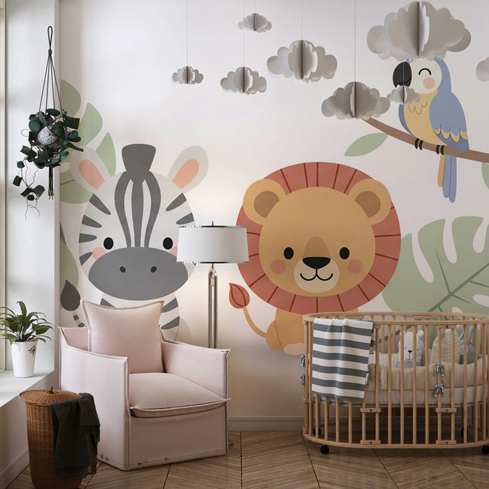 Kinderkamer behang | Leuke jungle dieren