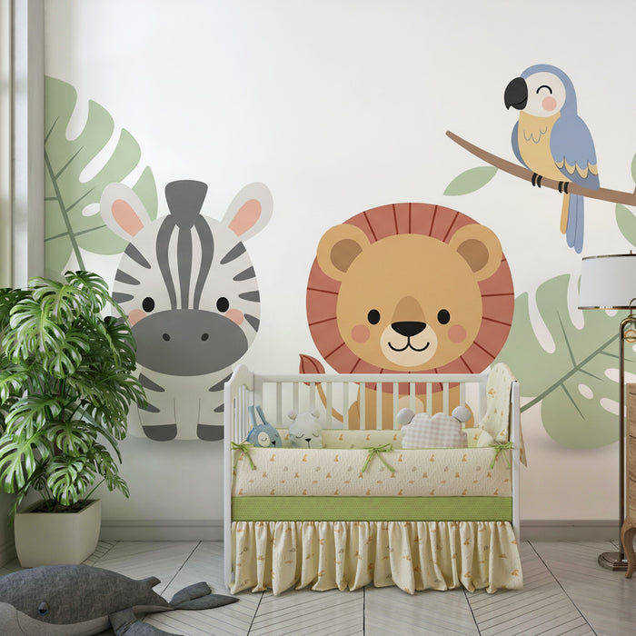 Kinderkamer behang | Leuke jungle dieren