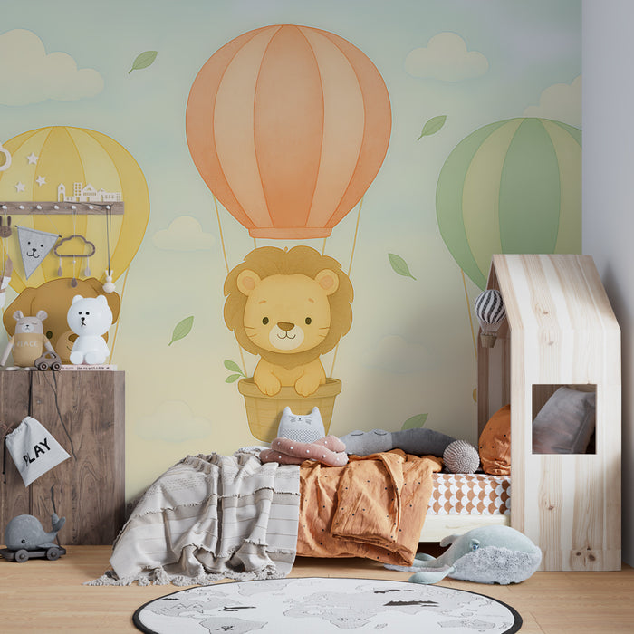 Papel de parede criança | Animale în balon cu aer cald