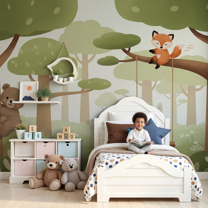 Kinderzimmer Tapete | Tiere in freier Natur