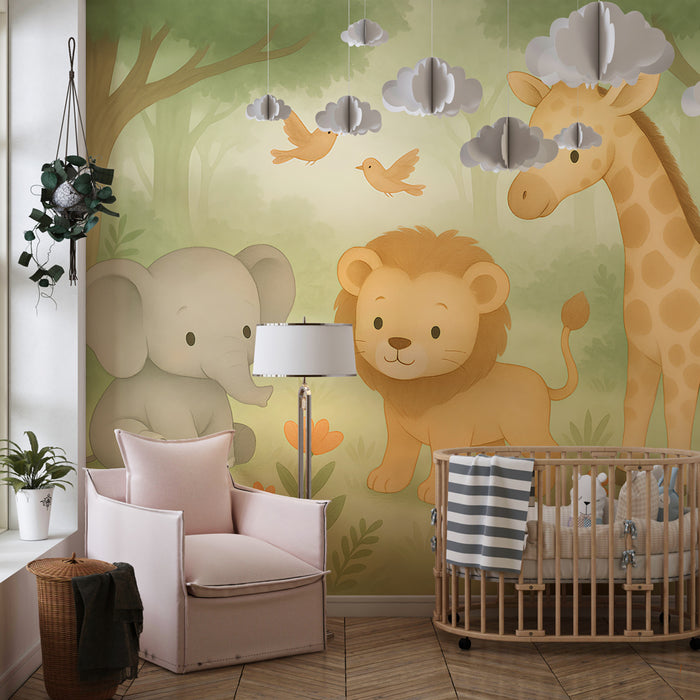 Kids room wallpaper | Pustolovščina v savani