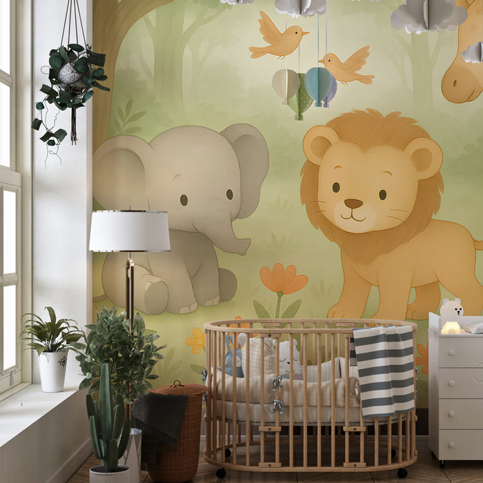Kids room wallpaper | Pustolovščina v savani