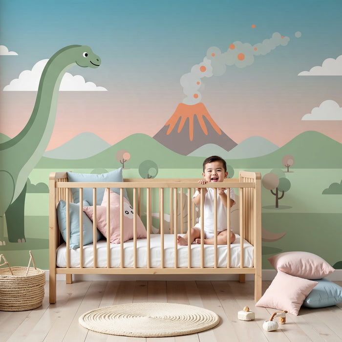 Kinderzimmer Tapete | Prähistorische Abenteuer mit Dinosauriern