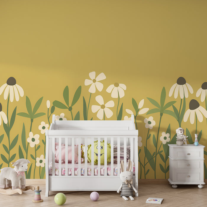 Barntapet | Delikat blomsteräng