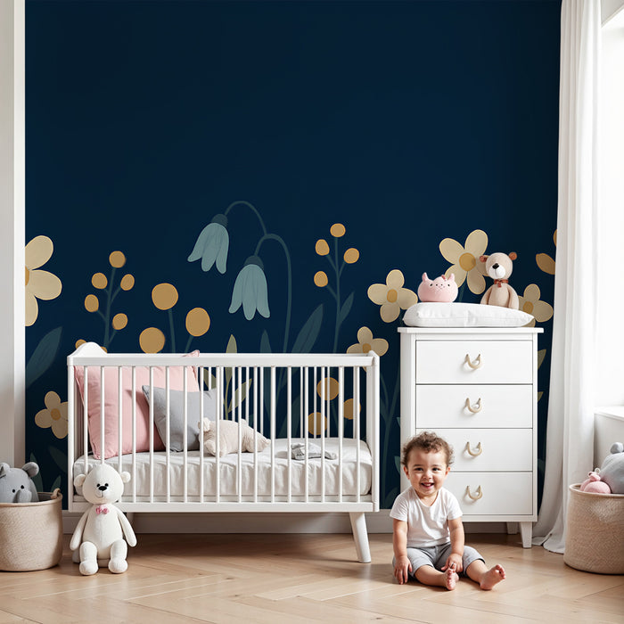 Kids room wallpaper | Õrn ja rahustav lilleaas