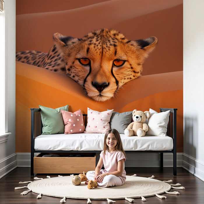 Papier peint chambre enfant | Cheetah paisible dans le désert