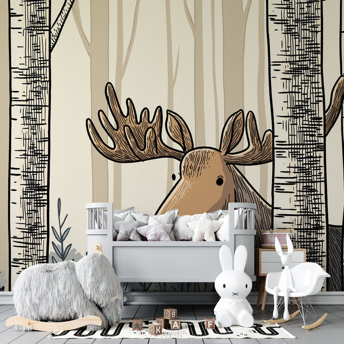 Kids room wallpaper | Elan and peaceful forest