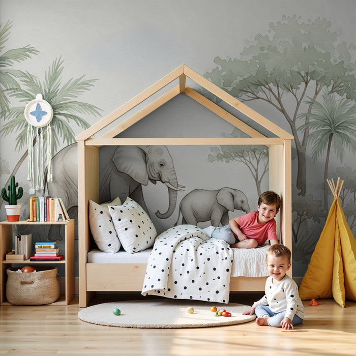 Kinderzimmer Tapete | Elefandid looduses