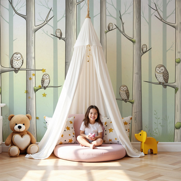 Kinderkamer behang | Uhuji v mirnem gozdu