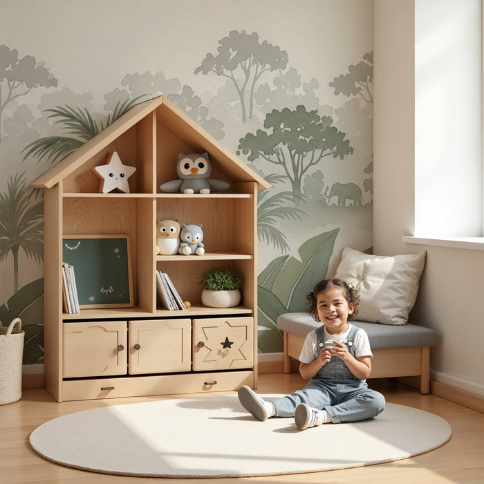 Papier peint chambre enfant | Jungle mystérieuse avec éléphant