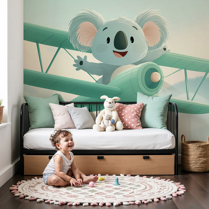 Tapeta dětského pokoje | Koala dobrodruh na obloze