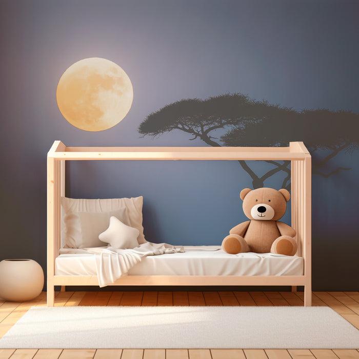 Kids room wallpaper | Salapärane kuu ja akaatsia