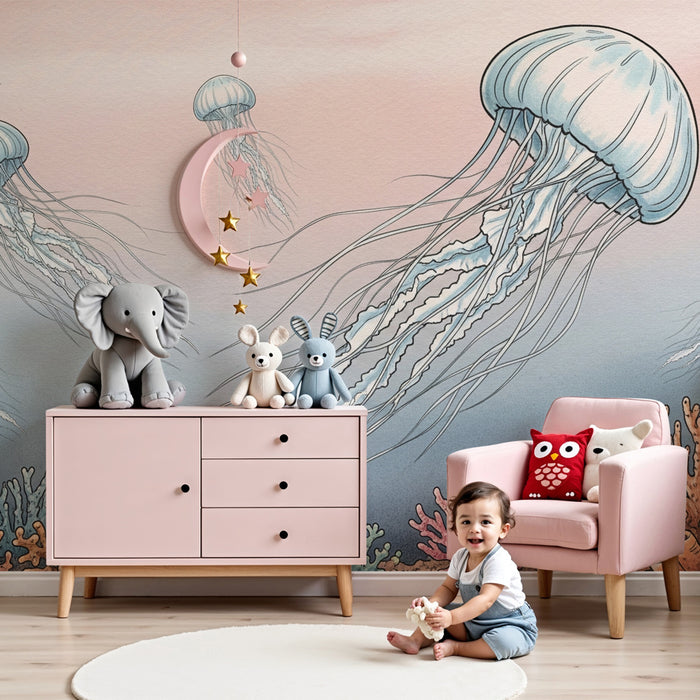 Papier peint chambre enfant | Médecins des mers et récifs coralliens