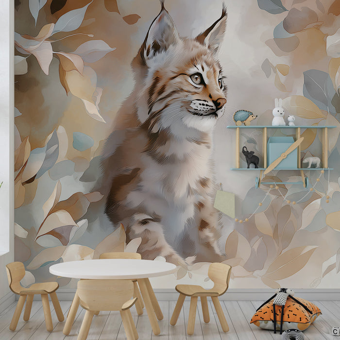 Kids room wallpaper | Mélézit Otter keset lehtiümbrustusi