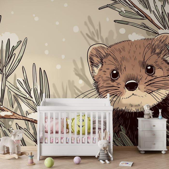 Kids room wallpaper | Imeline loom metsikus lumises metsas