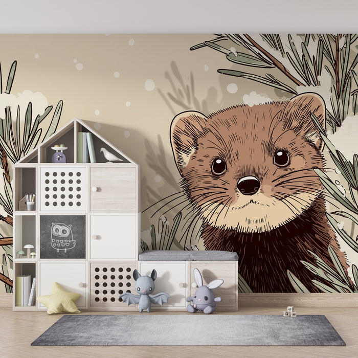 Kids room wallpaper | Imeline loom metsikus lumises metsas