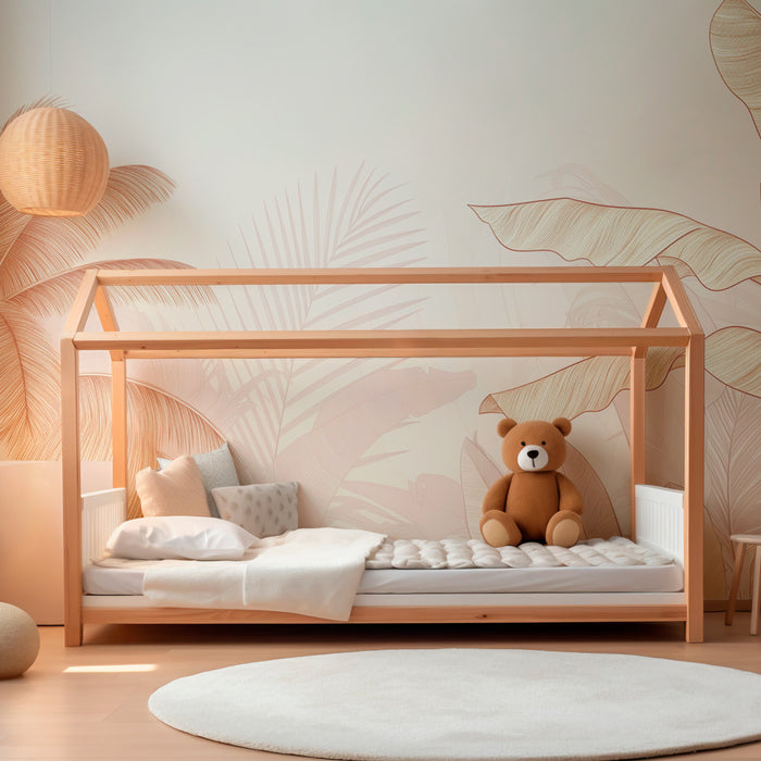 Barntapet | Eleganta palmer och tropisk stämning