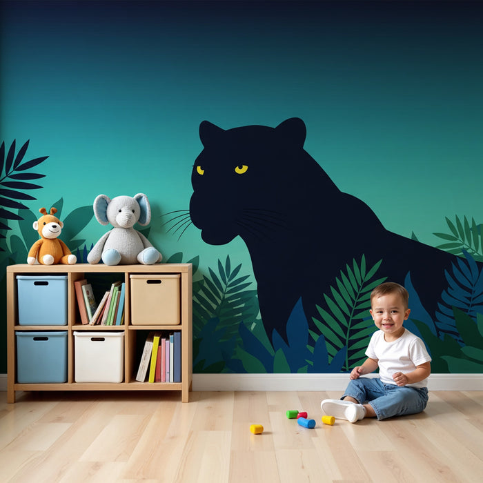 Dětský pokoj tapeta | Panther a tajemná džungle