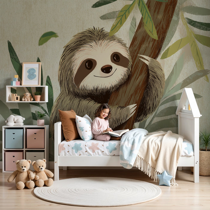 Kids room wallpaper | Laissev koer džunglis