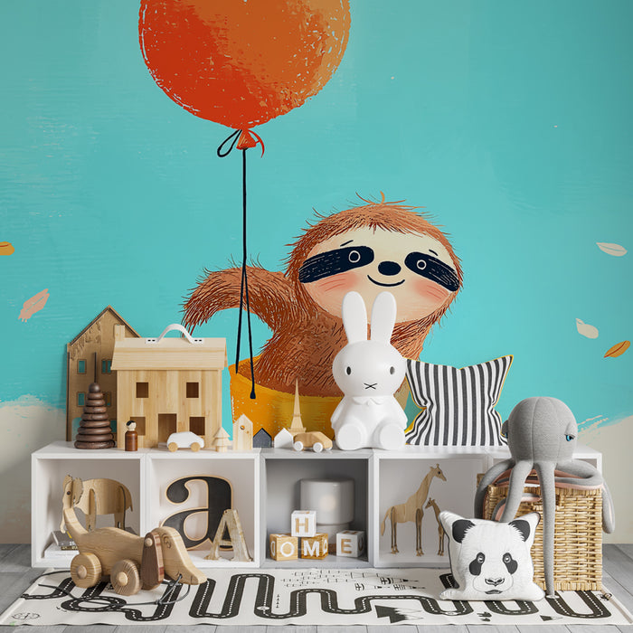 Barntapet | Lata svävande med en ballong