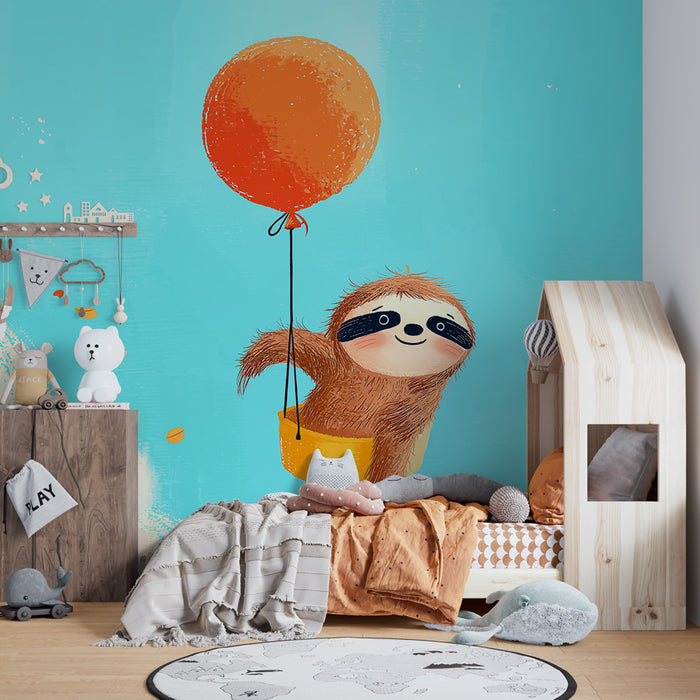Barntapet | Lata svävande med en ballong