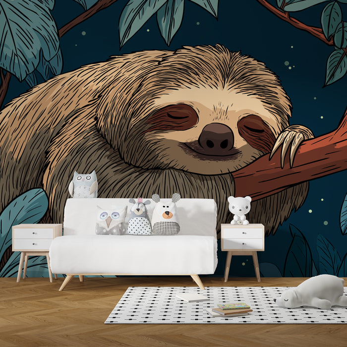 Papel de parede criança | Preguiçoso sonhador na selva