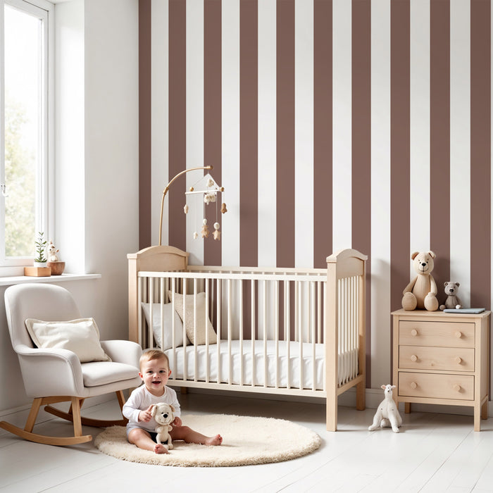 Papel pintado infantil | Rayas elegantes y relajantes