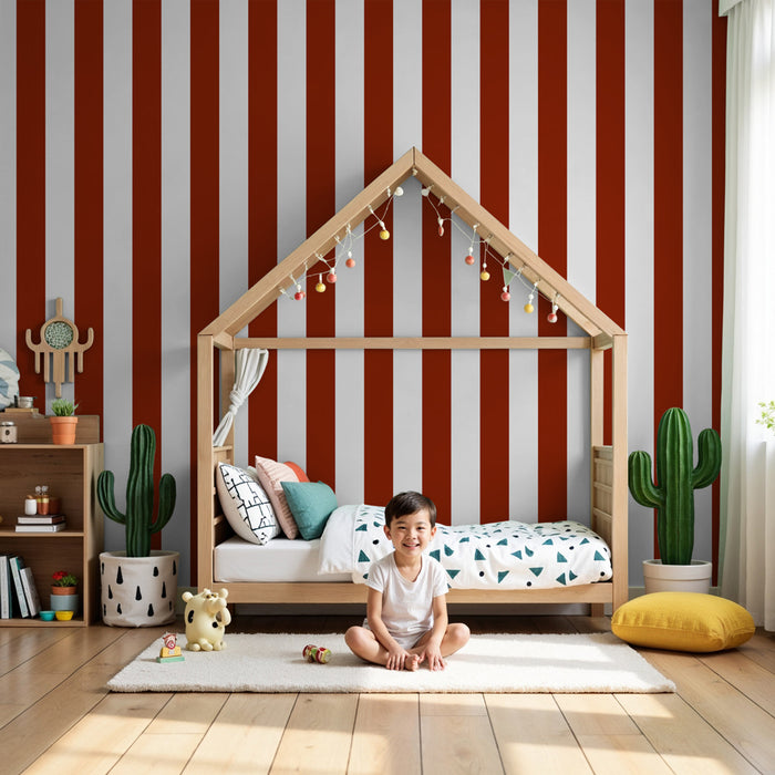 Papel pintado infantil | Rayas elegantes y modernas