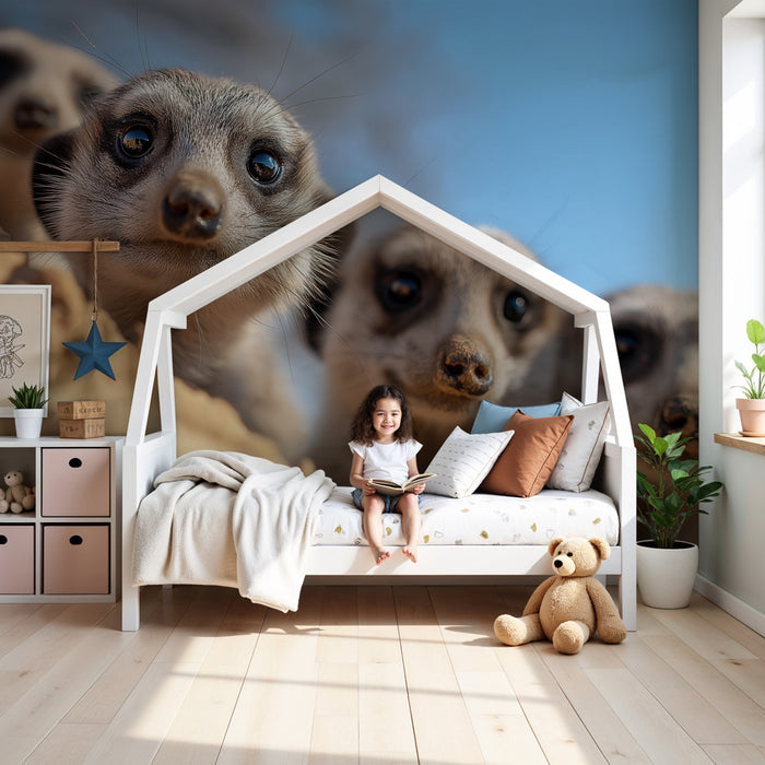 Kids room wallpaper | Mänguruumi tapeet | Väike meelitav mägrad kõrbes