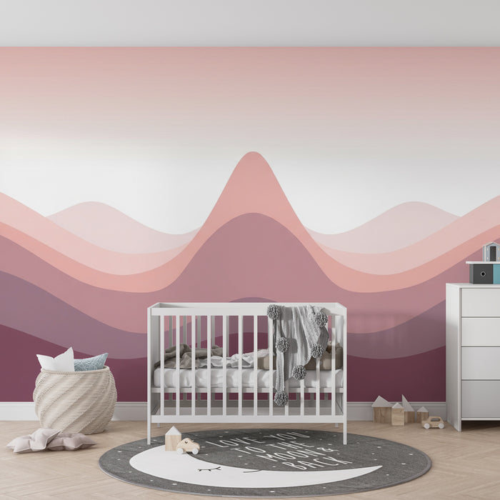 Detská izba tapéta | Jemné vlny v pastelových tónoch