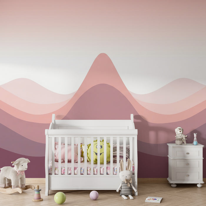 Detská izba tapéta | Jemné vlny v pastelových tónoch