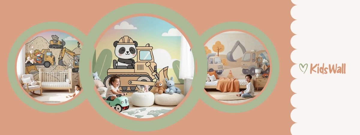 papier peint chantier pour chambre enfant