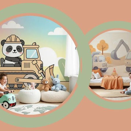 papier peint chantier pour chambre enfant